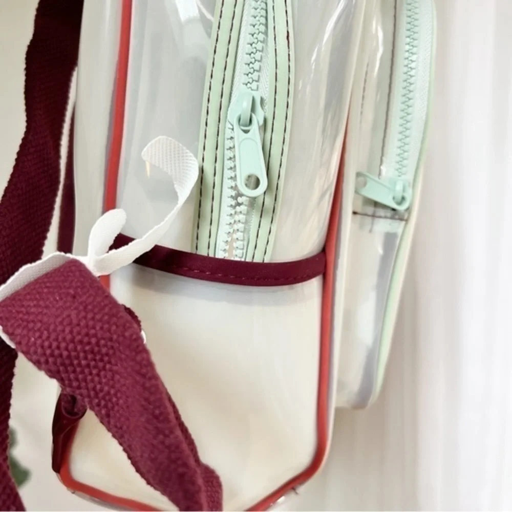💋Zara kid mint color zipper plastic backpack